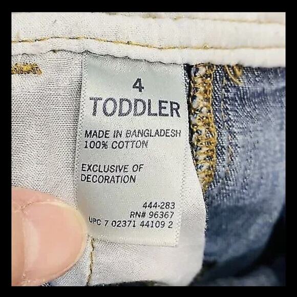 OshKosh B’Gosh Overalls Carpenter Style Blue Denim Unisex Jeans Size 4T Toddler - Picture 13 of 14